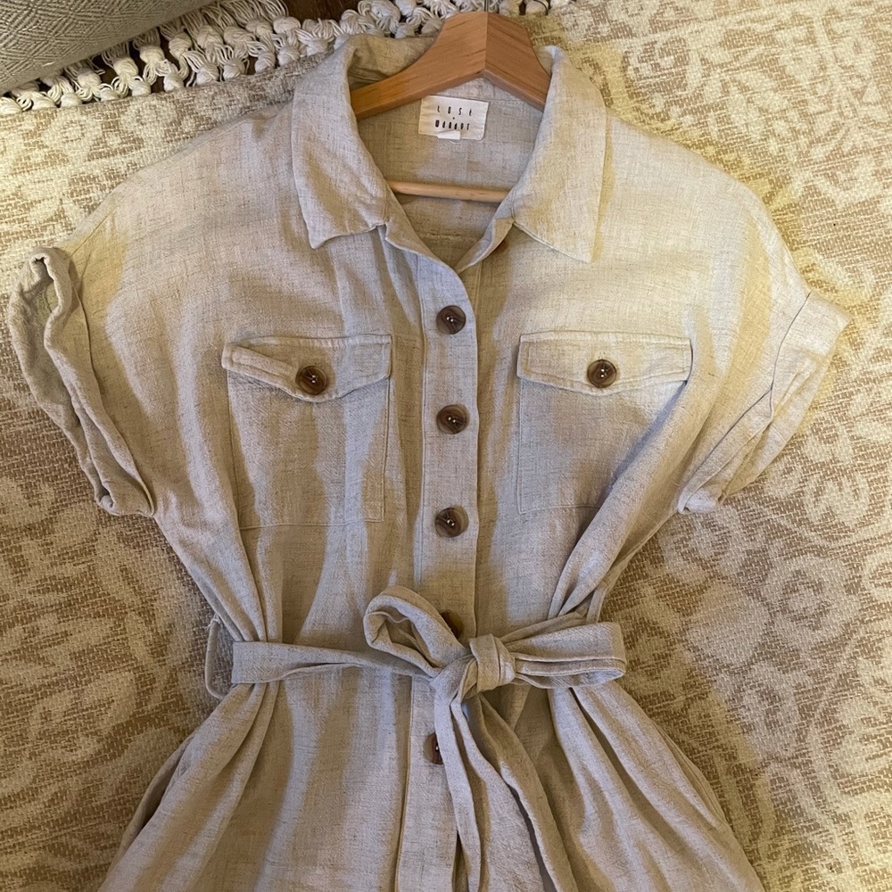 Linen like jumpsuit.